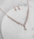 Drops Of Sparkle Rhinestone Necklace Set