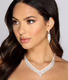 True Love Silver Rhinestone Necklace Set