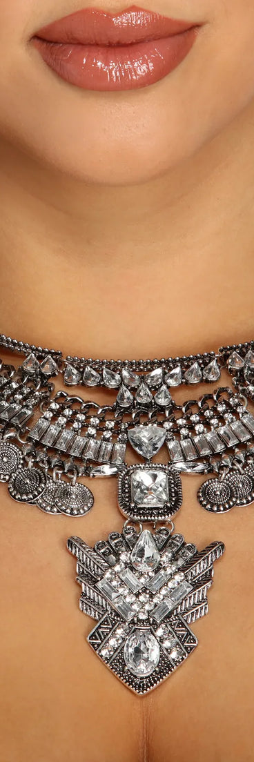 Bohemian Vision Rhinestone Statement Necklace