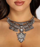 Bohemian Vision Rhinestone Statement Necklace