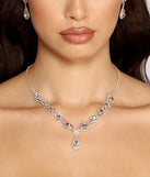 Radiant Beauty Rhinestone Necklace And Earring Set