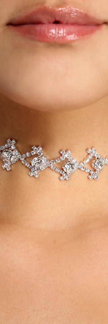 Rise And Shine Rhinestone And Gemstone Choker