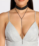 Stylish Statement Choker And Lariat