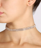 Live for the Moment Rhinestone Choker + Stud Set