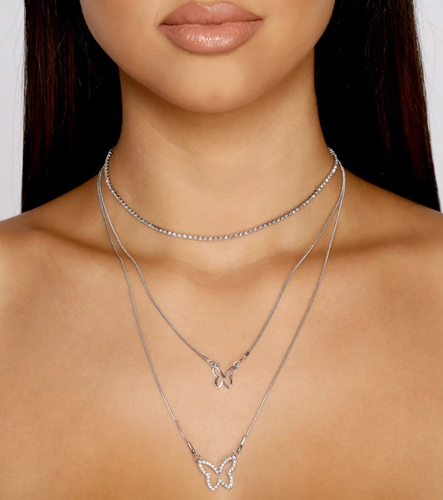Natural Beauty Butterfly Charm Necklace Pack