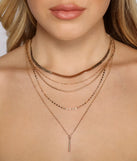 Five Row Layered Chain Link Necklace