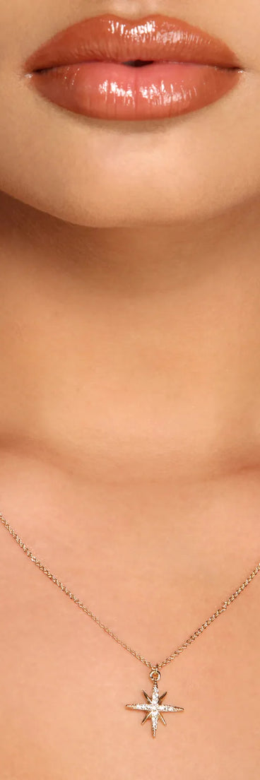 Rhinestone Star Charm Necklace