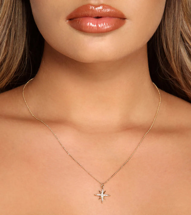 Rhinestone Star Charm Necklace