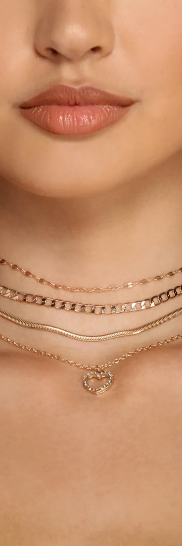 Trendy Babe Four-Pack Necklace Set