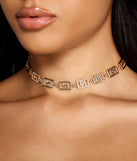 Chic Greek Key Choker Necklace
