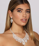 Reign In Luxe Statement Collar And Duster Earrings Set