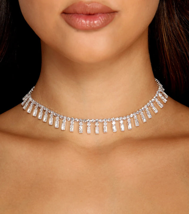Dazzle On Baguette Stone Rhinestone Choker Windsor