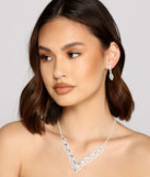 Dream Come True Rhinestone Collar And Duster Earring Set