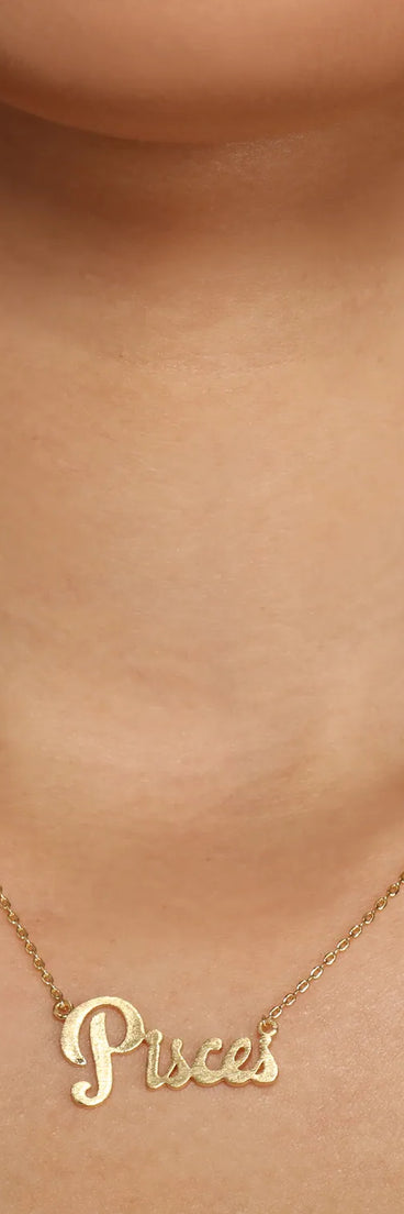 Pisces Script Necklace