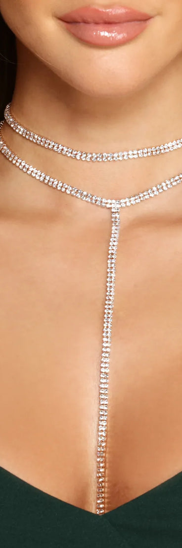 The Glam Life Rhinestone Choker Set