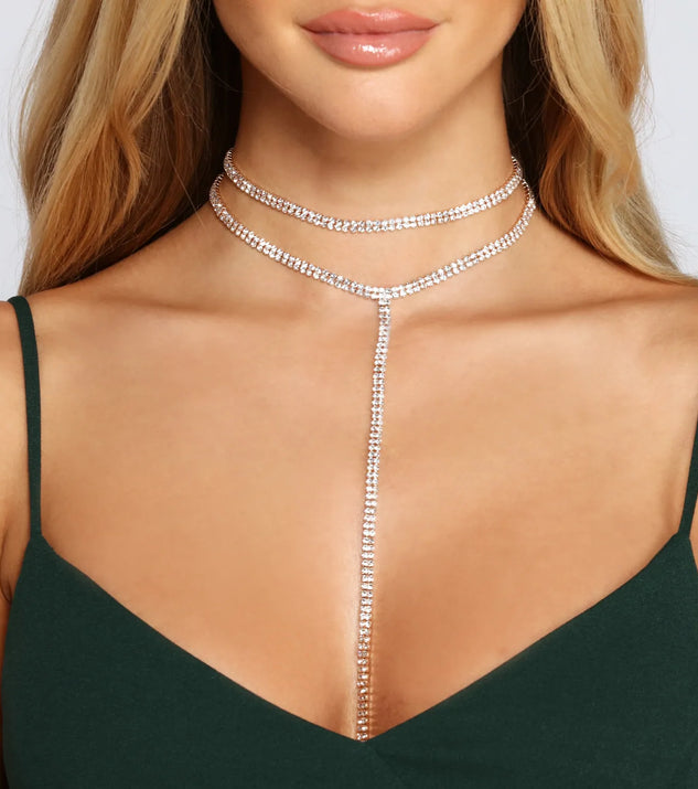 The Glam Life Rhinestone Choker Set