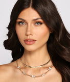 So Chic Two Row Butterfly Chain Choker