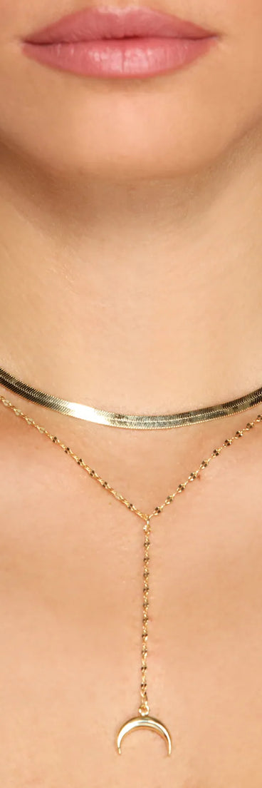 Moon Charm And Snake Collar