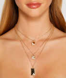 Simple Glam Layered Necklace Set