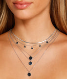 Snake Chain Coin Charm Necklace
