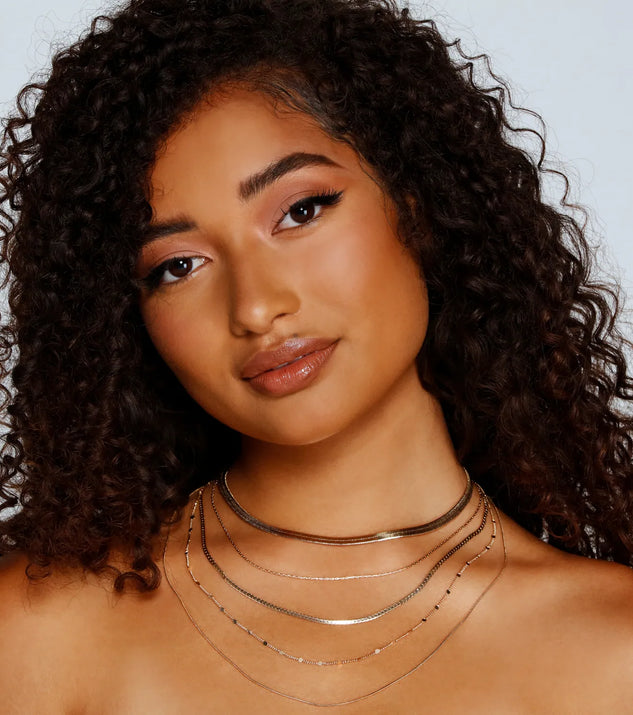 Delicate Love Layered Chain Necklace