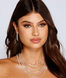 Wrap Me In Luxe Rhinestone Necklace And Duster Earrings Set