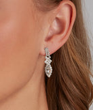 Statement Rhinestone Teardrop Necklace Set
