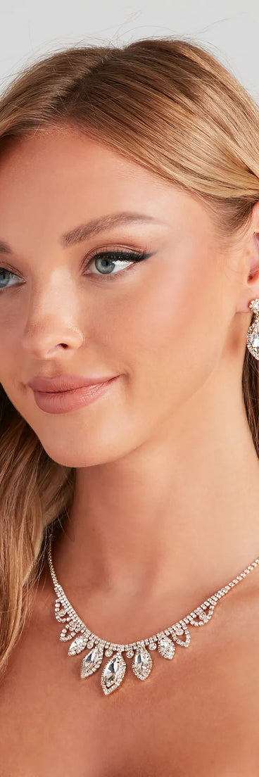 Girls Want Glam Marquise Necklace Set