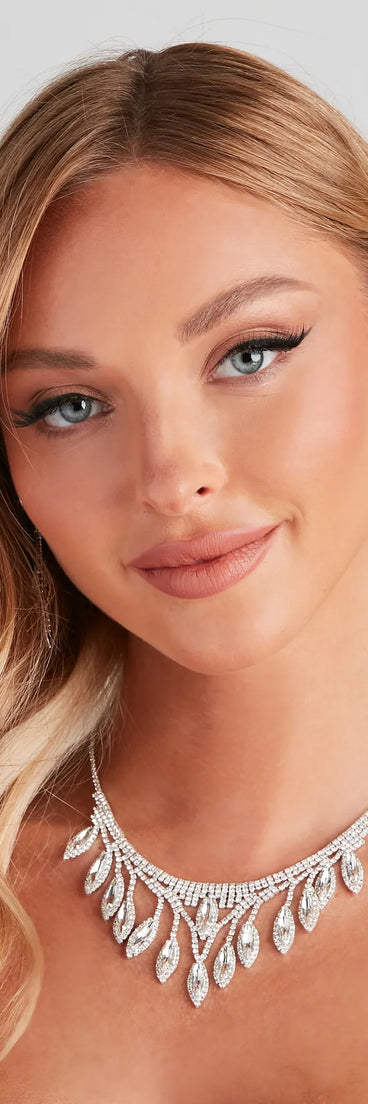 Raining Glam Statement Necklace Set