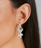 Major Glitz Rhinestone Collar And Chandelier Earring Set