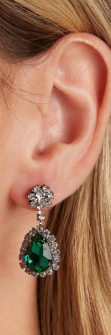 Major Glam Halo Necklace And Earrings