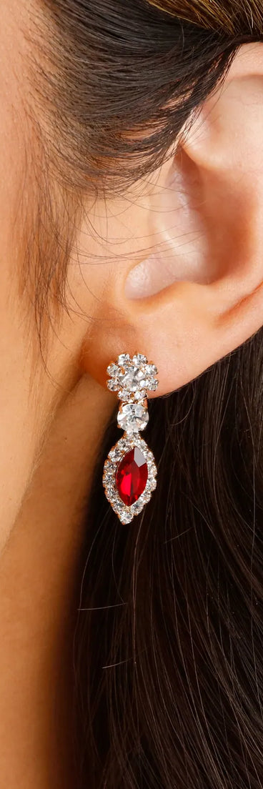 Tear Drop Halo Jewelry Set