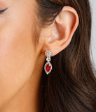 Tear Drop Halo Jewelry Set