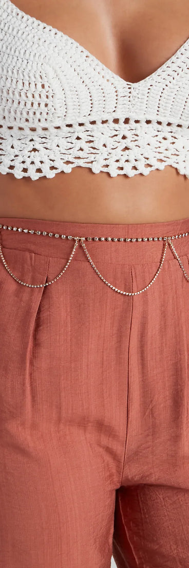 Adored Rhinestone Belly Chain