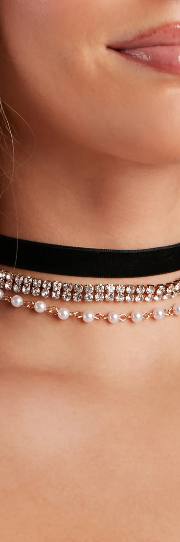 Pearls Of Wisdom Chic Choker Set