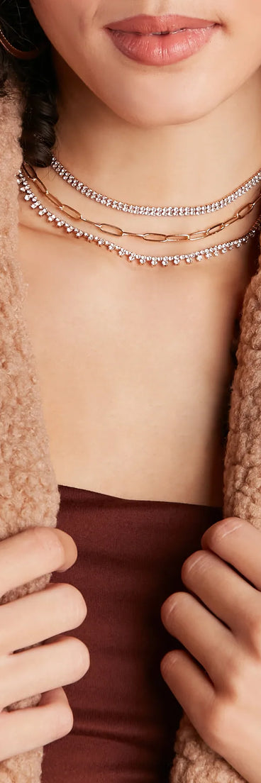 Gorgeous Shine Choker Necklace Set