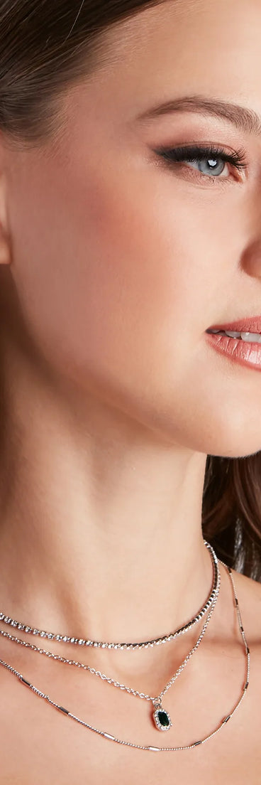 Layered In Chic Necklace And Earrings Set