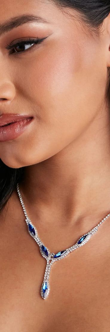 Stunning Elegance Rhinestone Necklace And Earrings Set