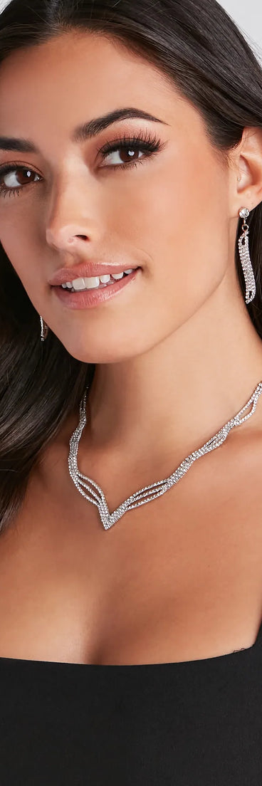 Luxe Potion Necklace And Earrings Set