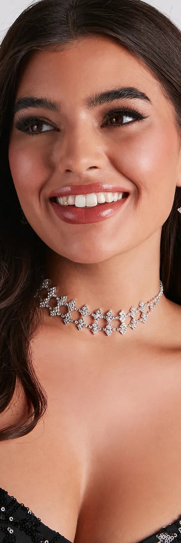 Striking Stunner Choker And Earrings Set