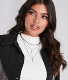 So Blessed Layered Cross Charm Necklace