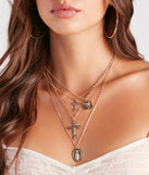 Eternally Chic Layered Cross Necklace