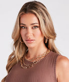 Step Up The Glam Layered Chain Necklaces Set