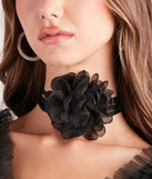 Serving Chic Style Rosette Flower Choker Necklace