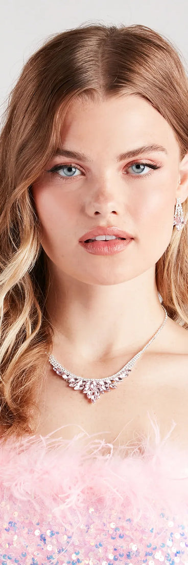 Irresistible Sparkle Necklace And Earrings Set