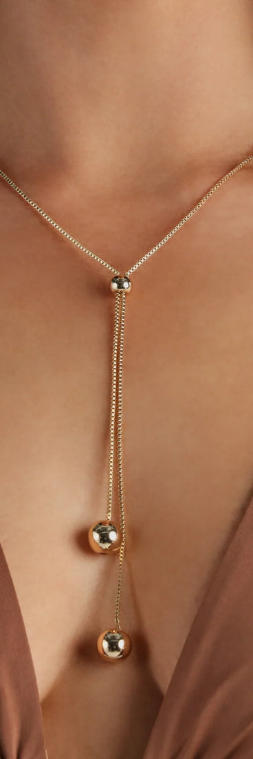Simple Sleek Vibe Beaded Lariat Necklace