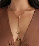 Simple Sleek Vibe Beaded Lariat Necklace
