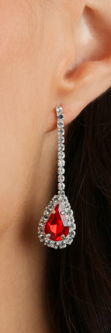 Gorgeous Glamour Gemstone Necklace And Earrings Set