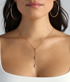 Lasting Impression Rhinestone Charm Lariat Necklace