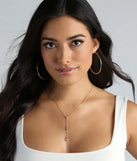 Lasting Impression Rhinestone Charm Lariat Necklace